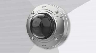 AXIS Q3538-SLVE Dome Camera front-left view.